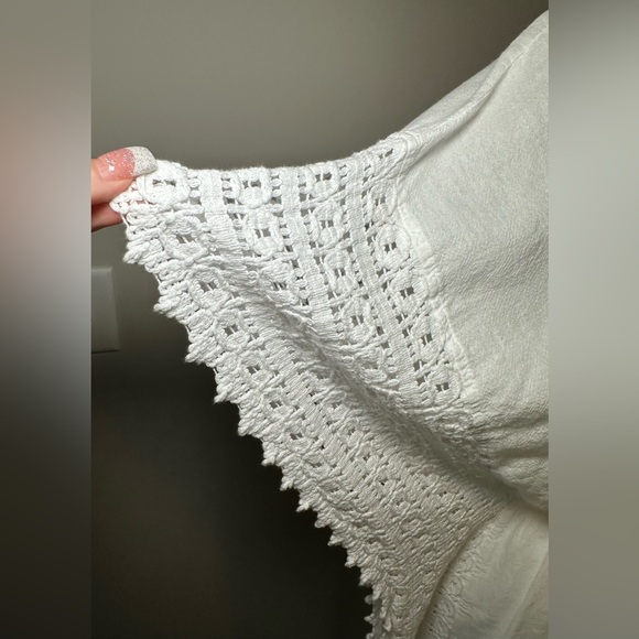 Seaspice Isla Cover Mini Dress White Boho Crochet Lace Cotton Beach Dress XL - Picture 6 of 14
